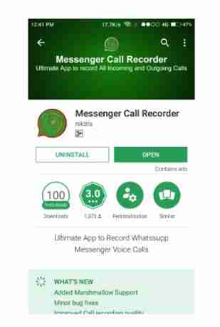 Grabar Llamadas de Whatsapp screen