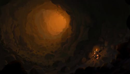 minero en cueva wallpaper clash royale